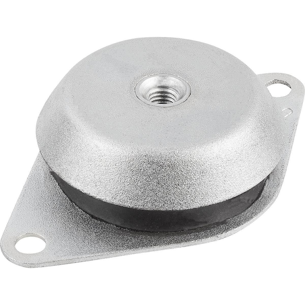 Machine Foot, Form:A Steel, With Tear Protection, Comp:Elast. Natural Rubber